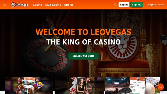 LeoVegas casino screenshot